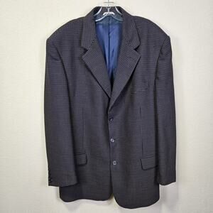 VTG Zanieri Lanificio Cessilstrona Wool Sport Coat Mens 38L Houndstooth Blazer